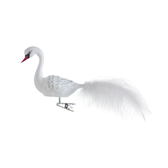 Svane i glas med klips