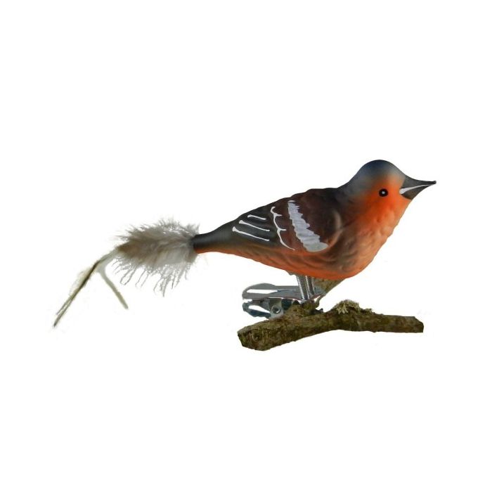 Bird with glass clip Chaffinch
