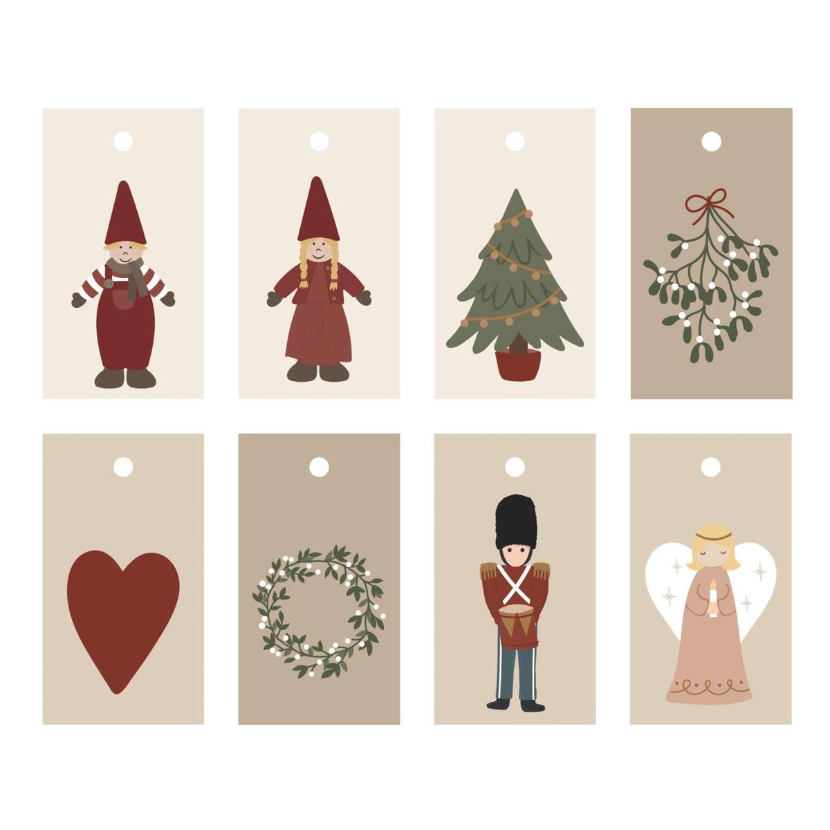Gavemærker My Nostalgic Christmas med forskellige motiver fra Ib Laursen