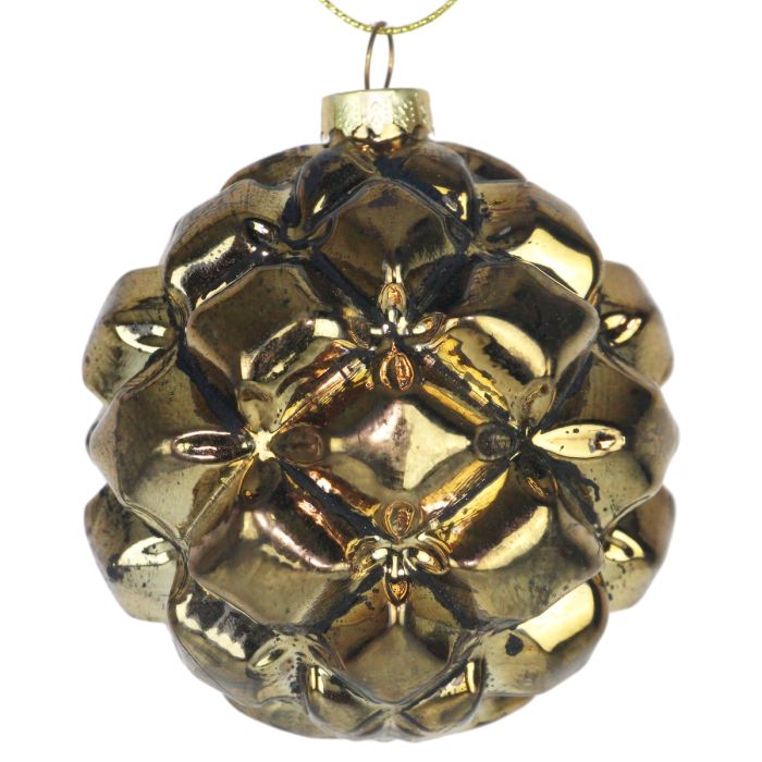 Christmas bauble with stars text or rustic gold
