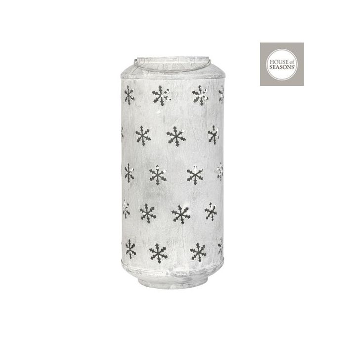 Lanterne med snefnug 37 cm høj