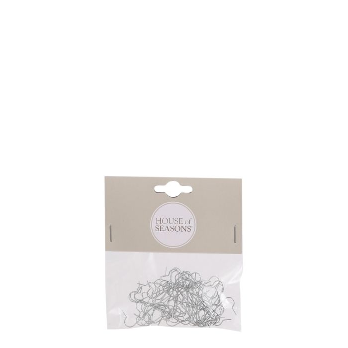 Kroge til juletræet 50-pak sølvfarvet