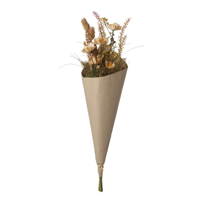 Blomsterbuket brune farver i tørret look