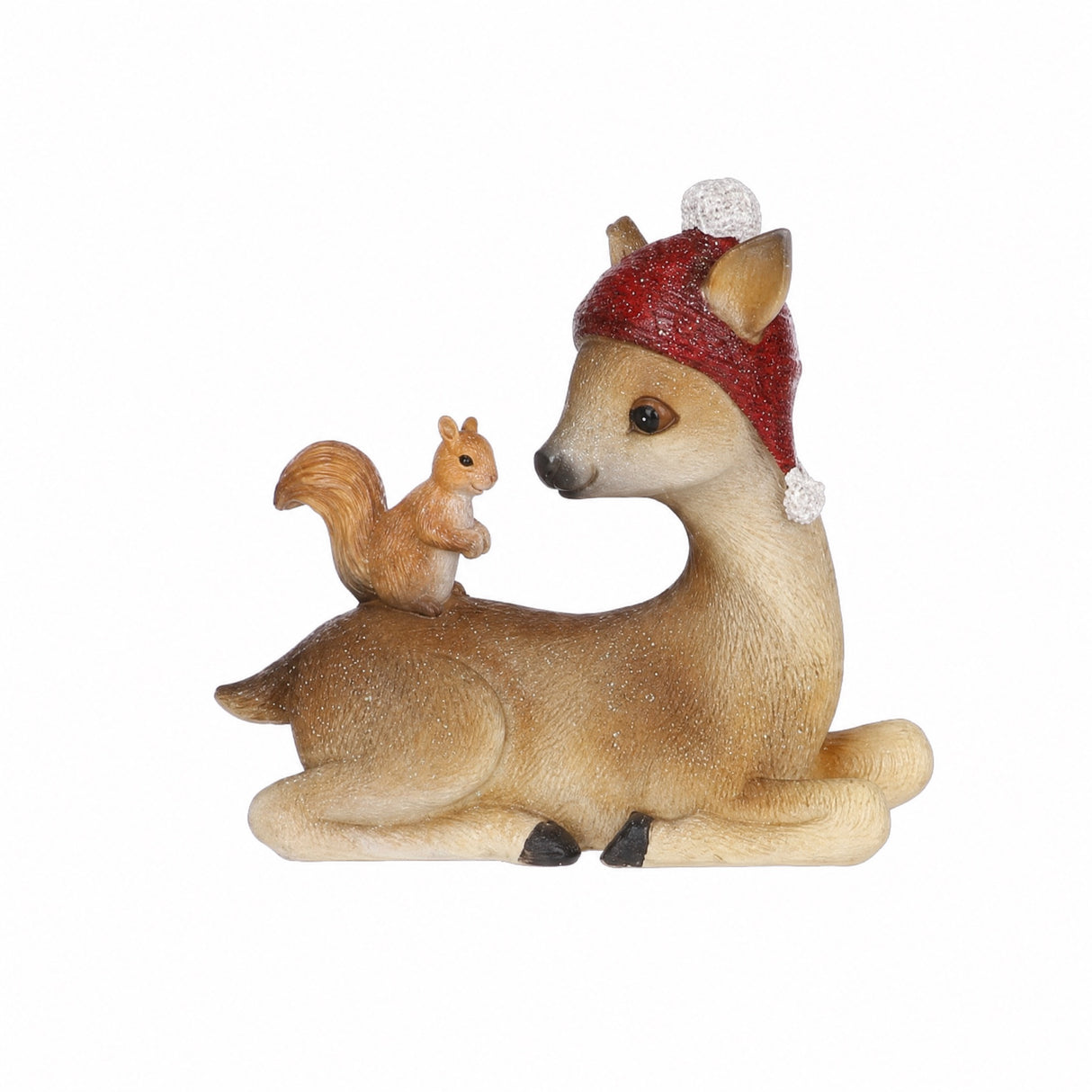 Lying down Christmas roe deer