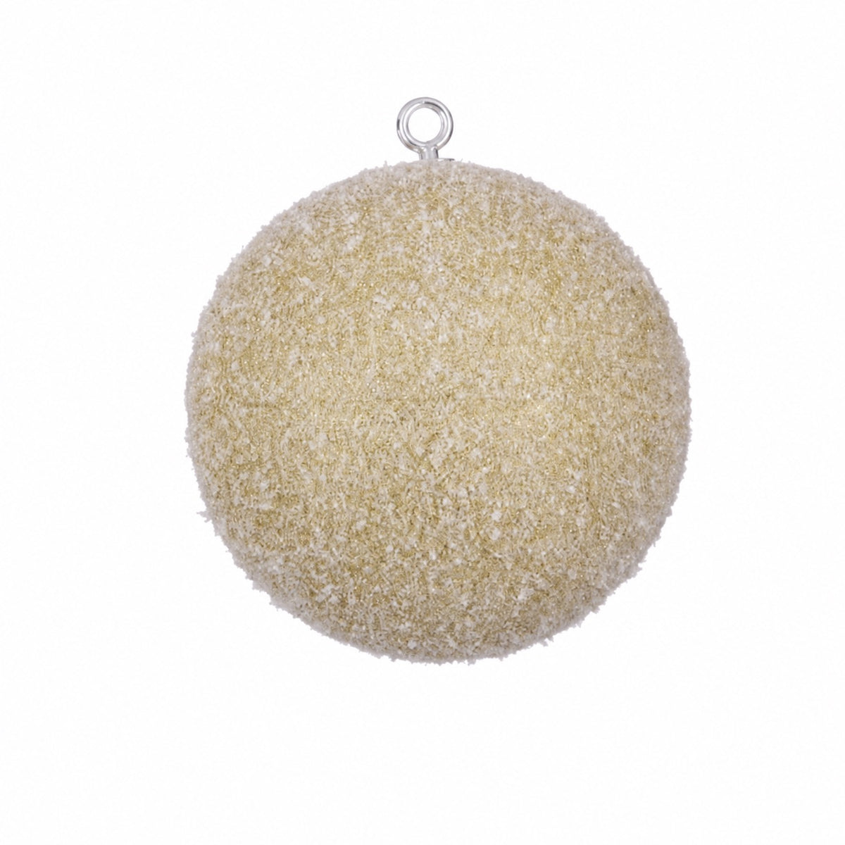 Flocked polystyrene Christmas ball