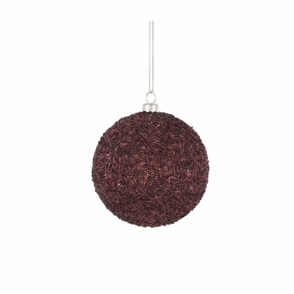 Burgundy or silver Christmas ball