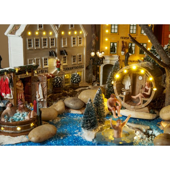 Luville Julemanden i bad