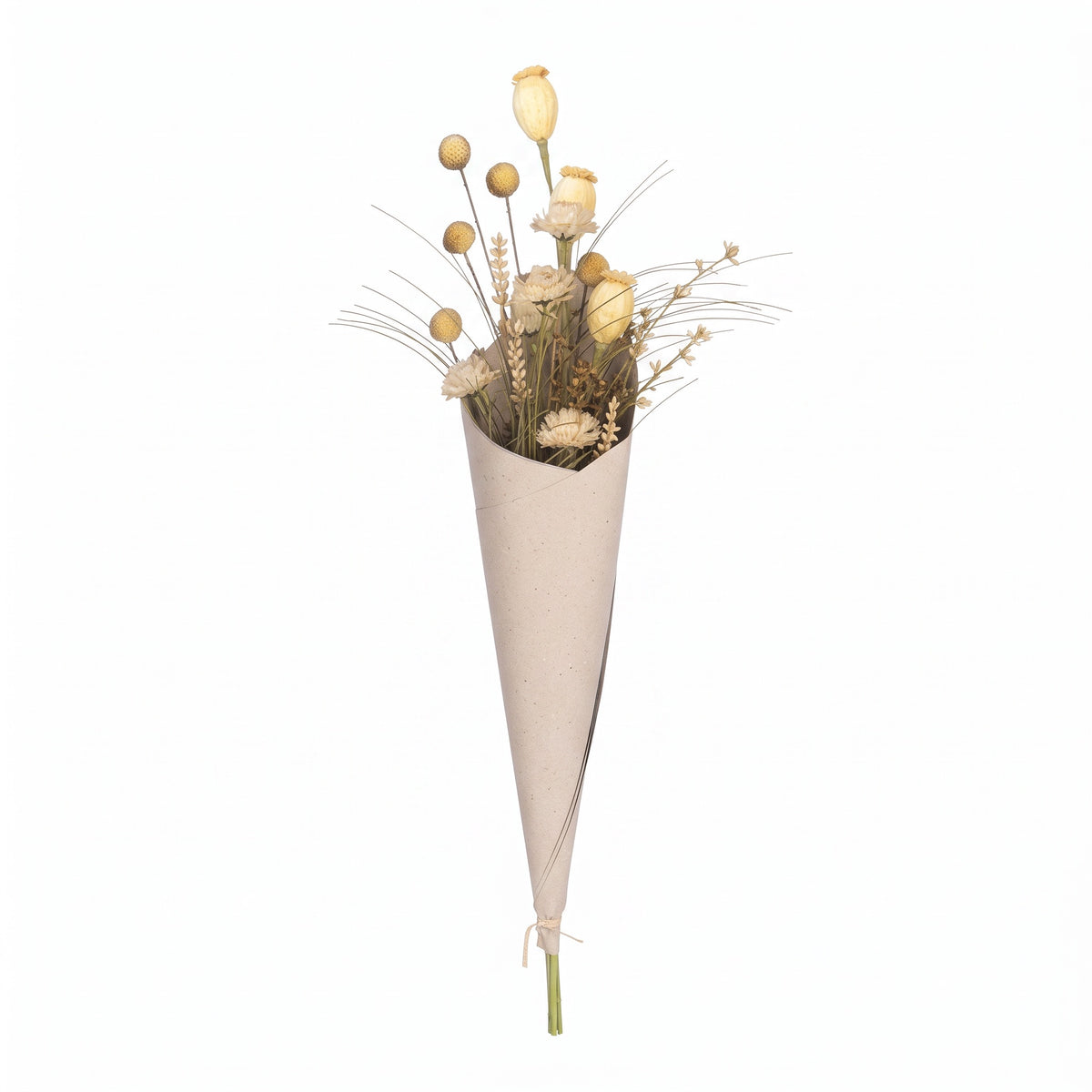 Yellow dried flower bouquet