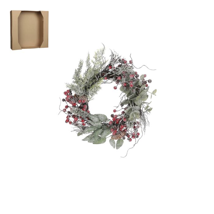 Vinterkrans med røde bær