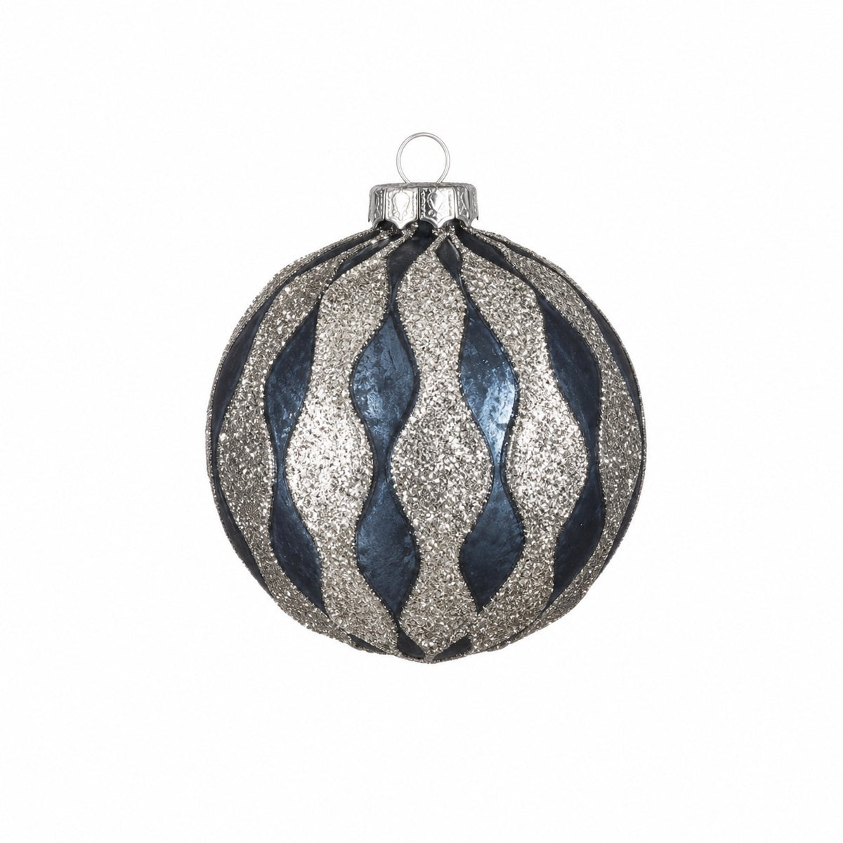 Black Christmas ball with pattern