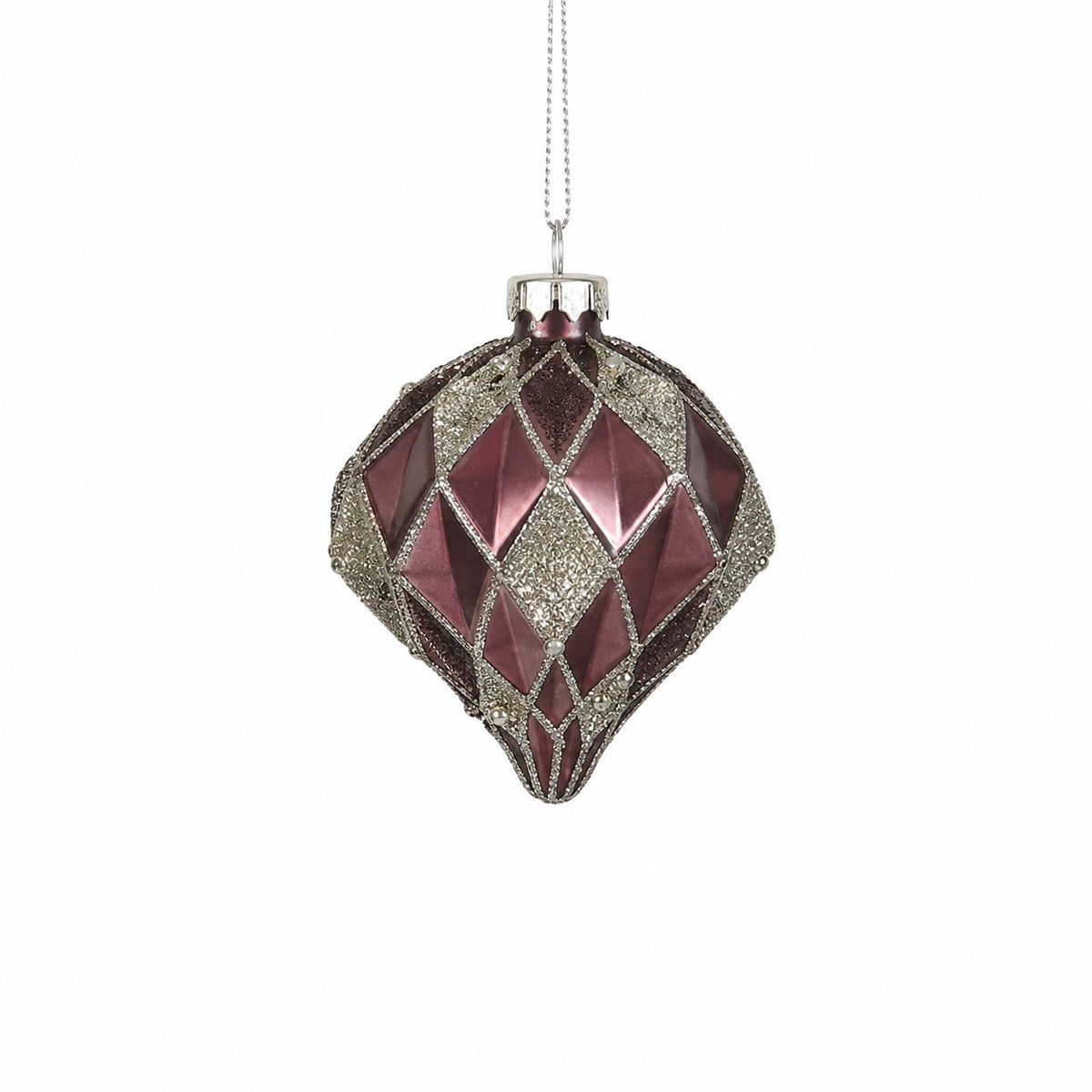Christmas ball with checkered pattern