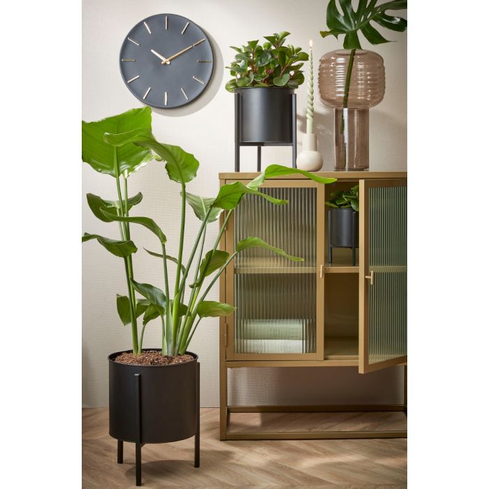 Brixen black wall clock