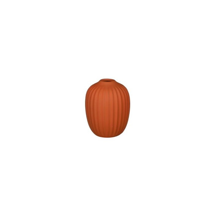 Grooved vase 10 cm