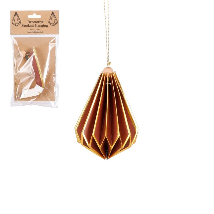 Håndlavet Dråbe rød 13 cm høj