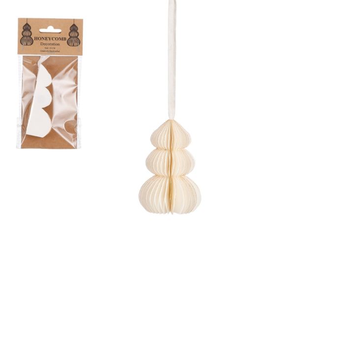 Håndlavet Juletræ creme 10 cm højt