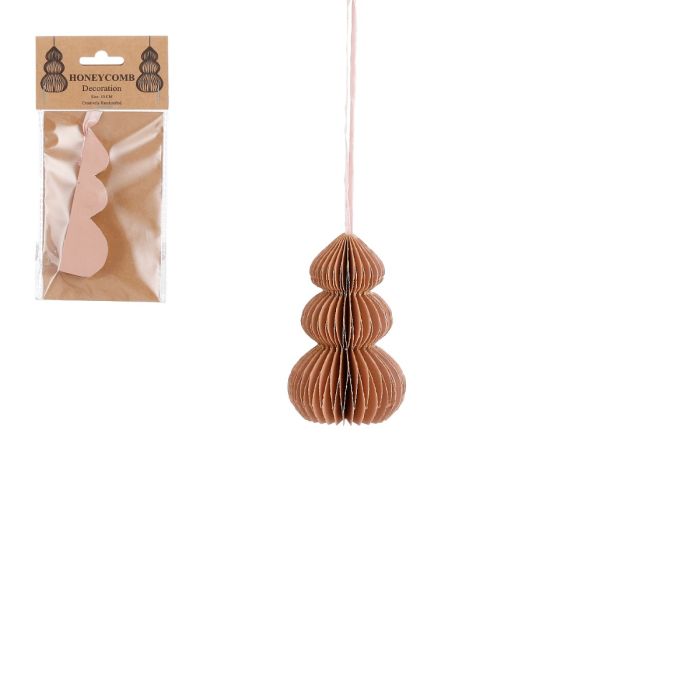 Håndlavet Juletræ lyserødt 10 cm højt