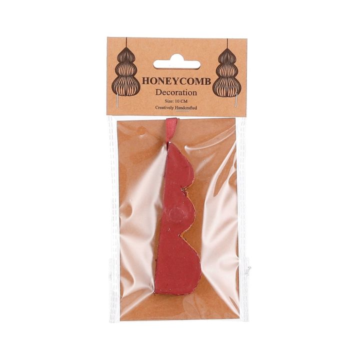 Håndlavet Juletræ mørkerødt 10 cm højt