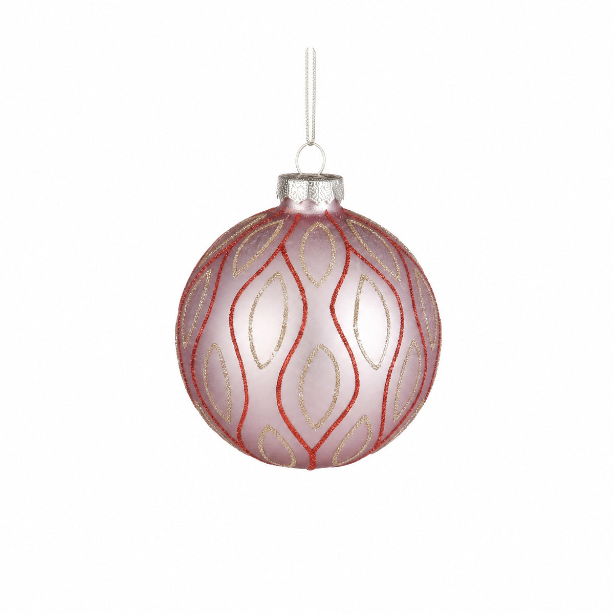Matte Christmas balls with pattern