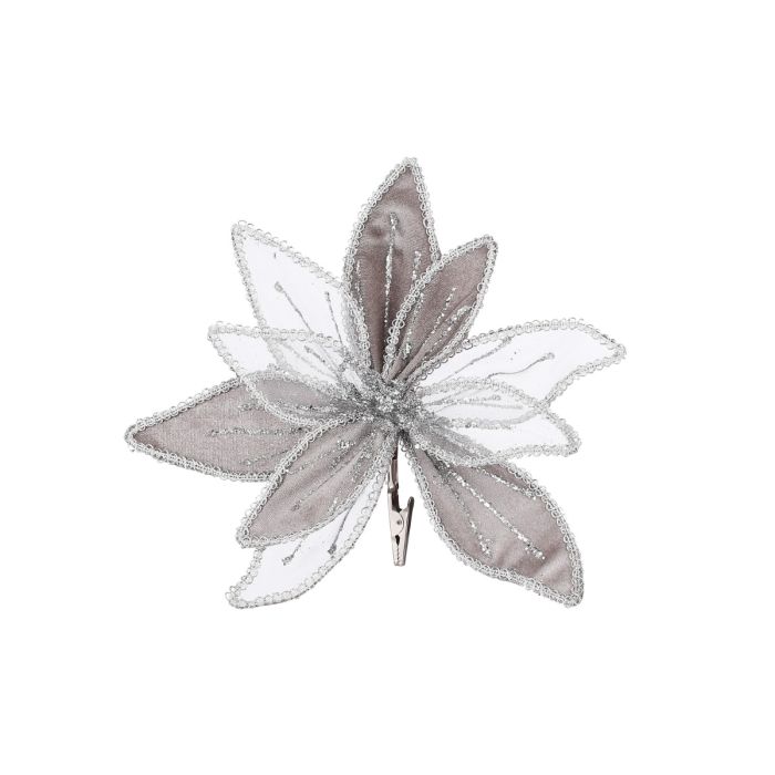 Julestjerne med klips sølvfarvet