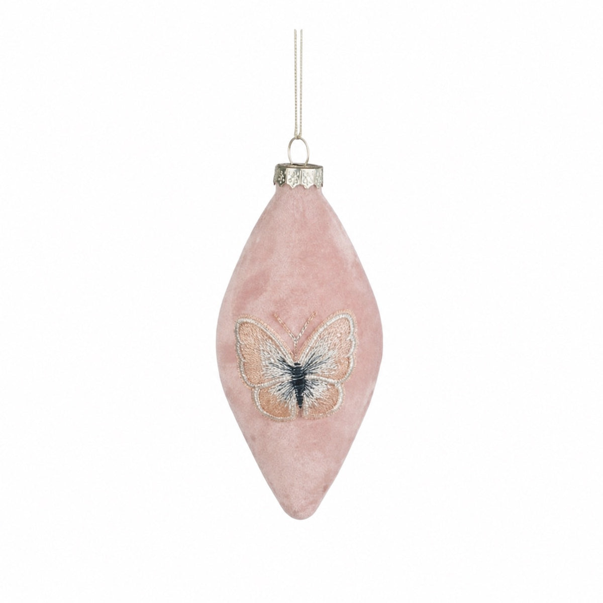Pink Christmas ball with butterfly