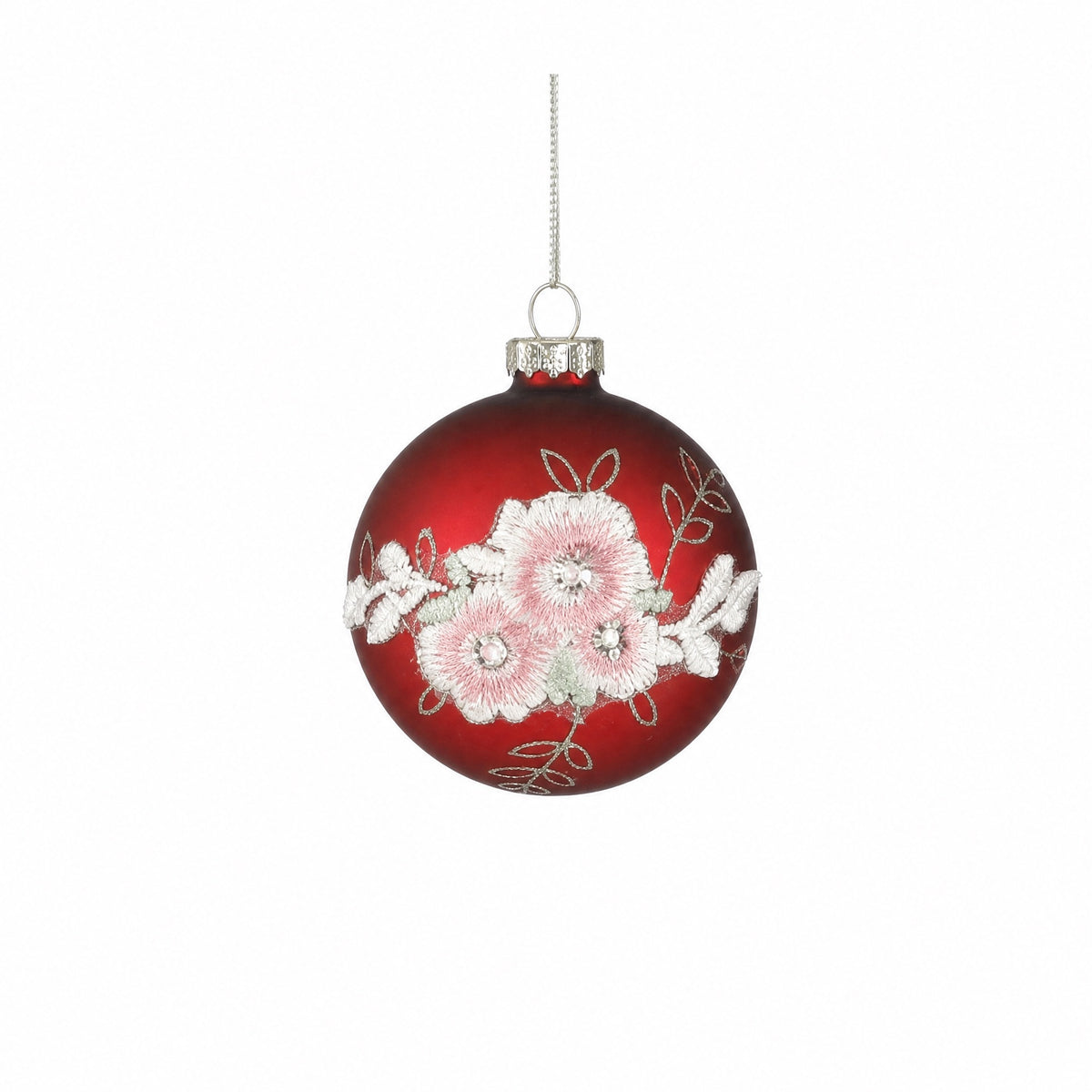 Christmas balls with floral motifs