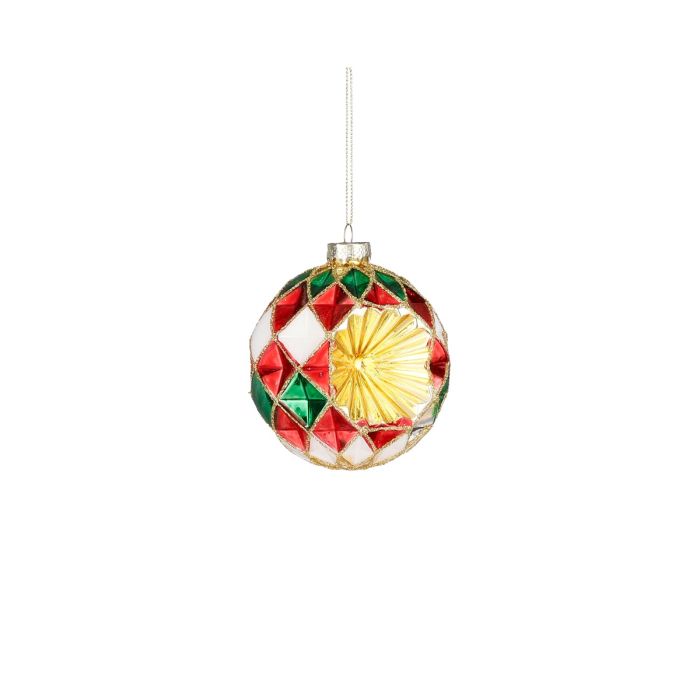 Julekugle med refleksblomst