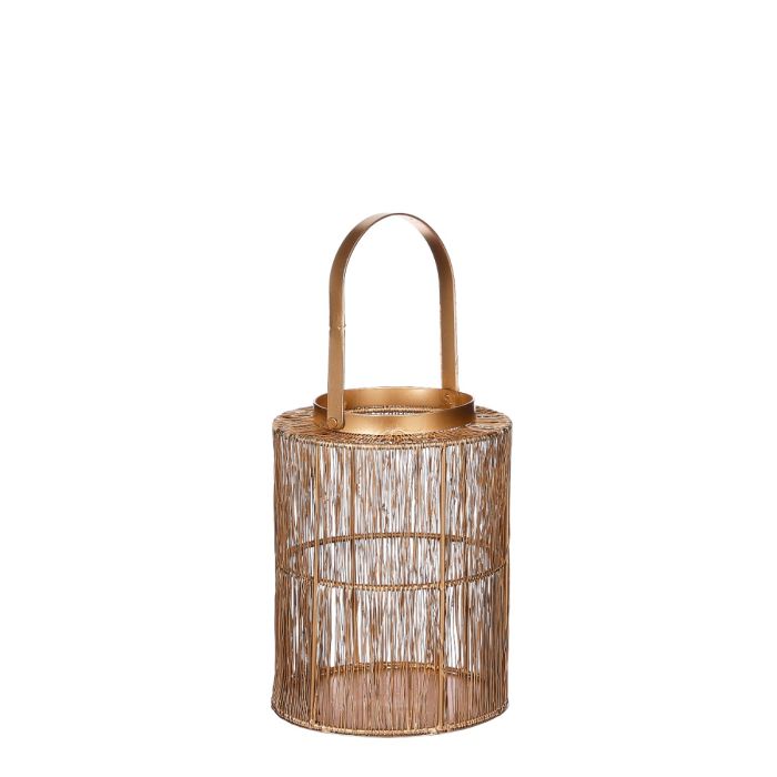 Yves lanterne guldfarvet 19 cm høj
