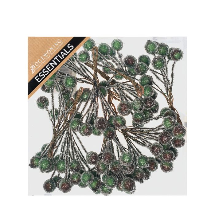 Frostede bær på wire mørkegrønne