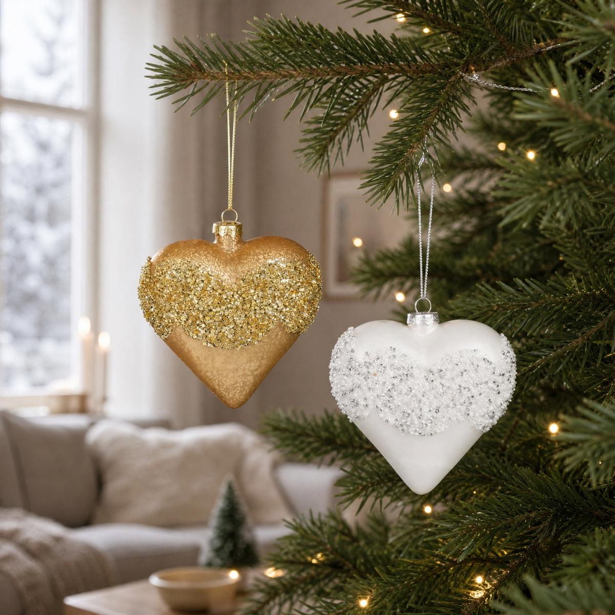 Christmas heart ornament