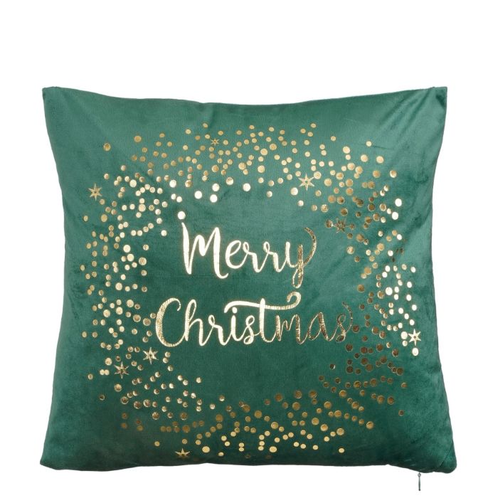 Pyntepude Merry Christmas grøn
