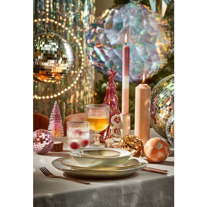 Mirror balls gold 8 cm in dia 3-pack