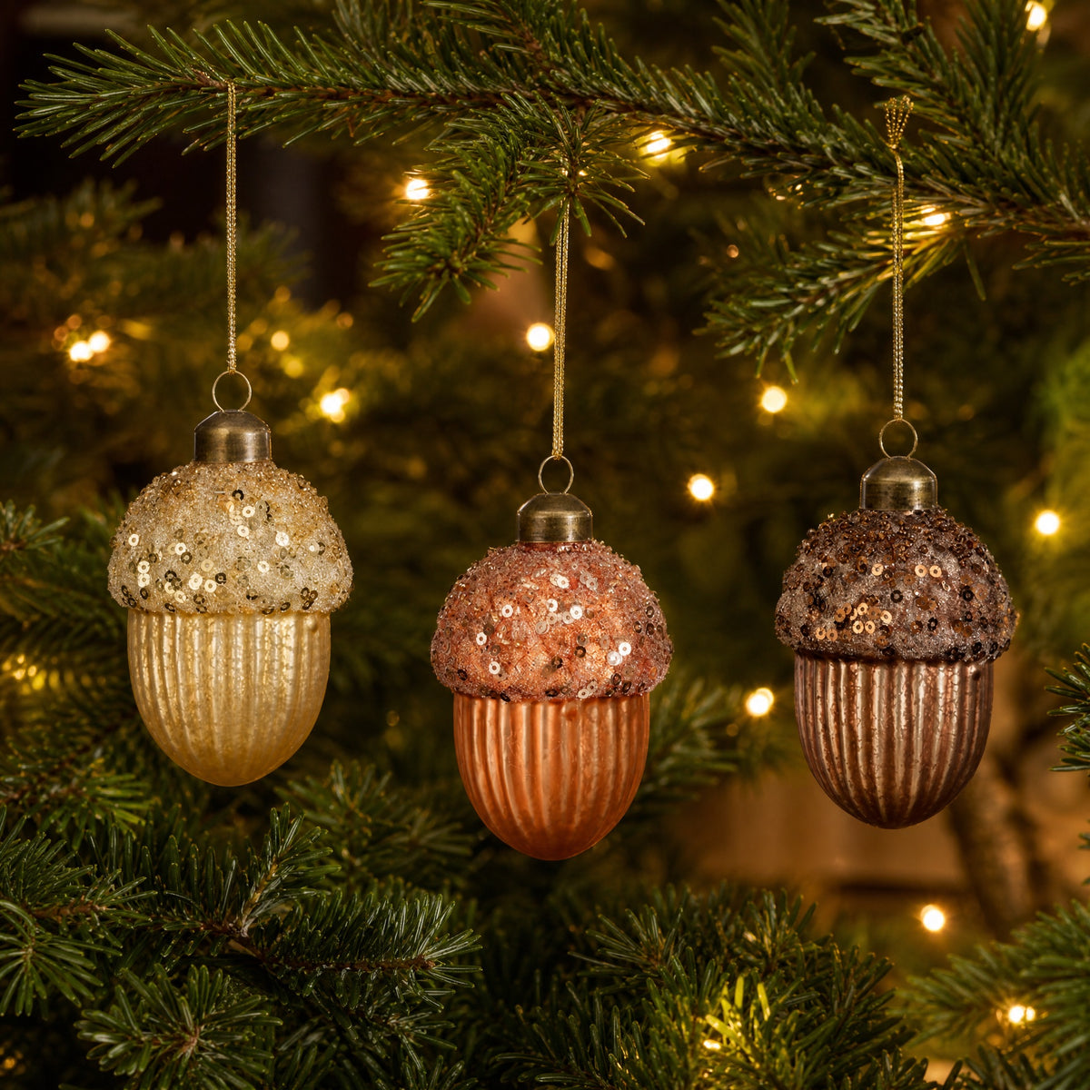Christmas bauble Acorn 8 cm high