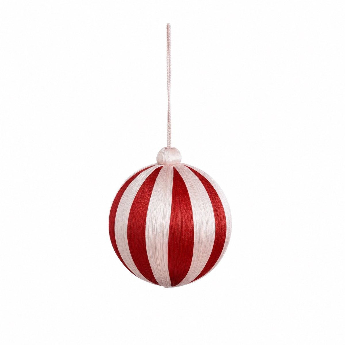 Christmas baubles with stripes 10 cm in diameter
