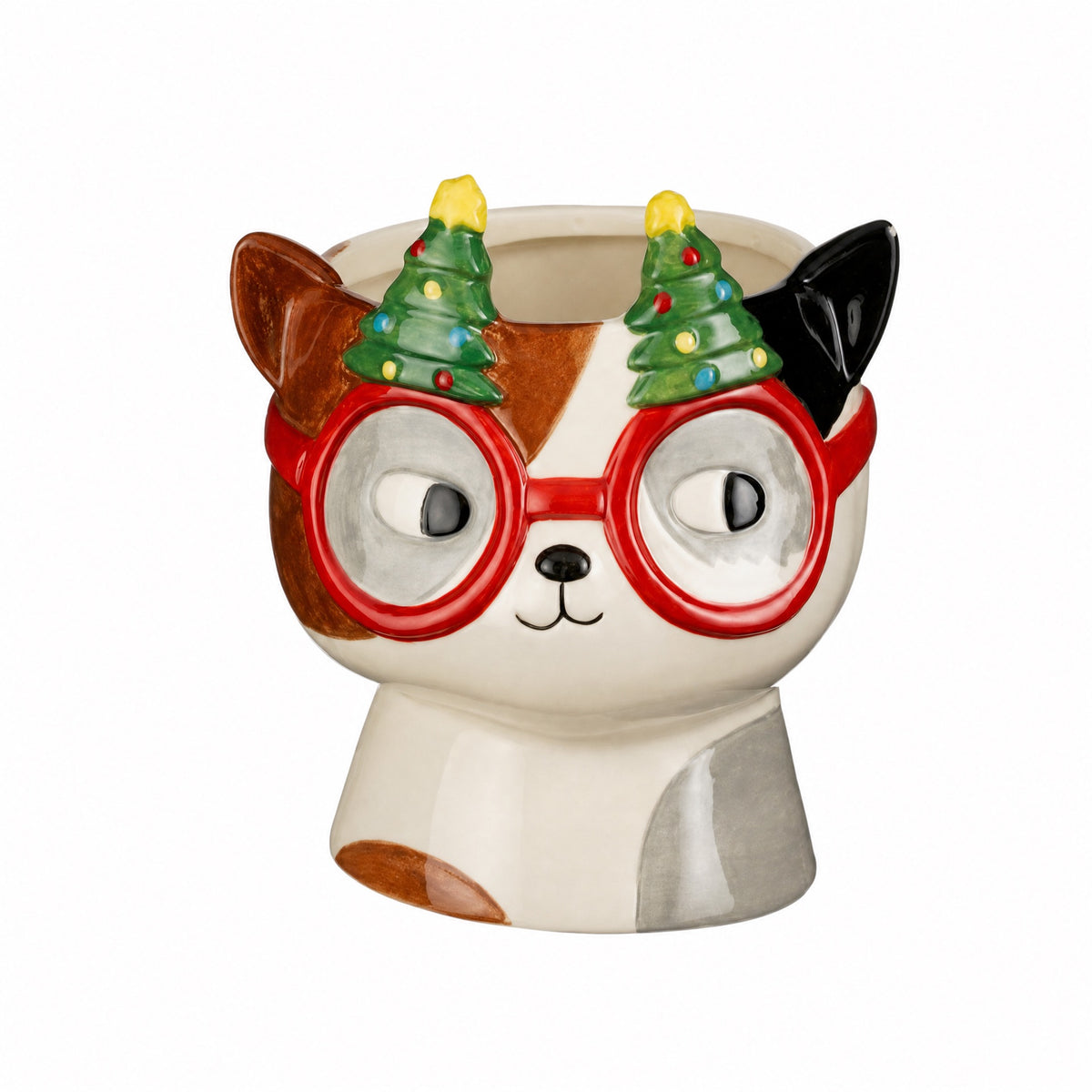 Funny flowerpot cat