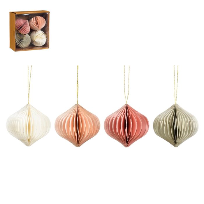 Paper decorations onion-shaped 4-pack