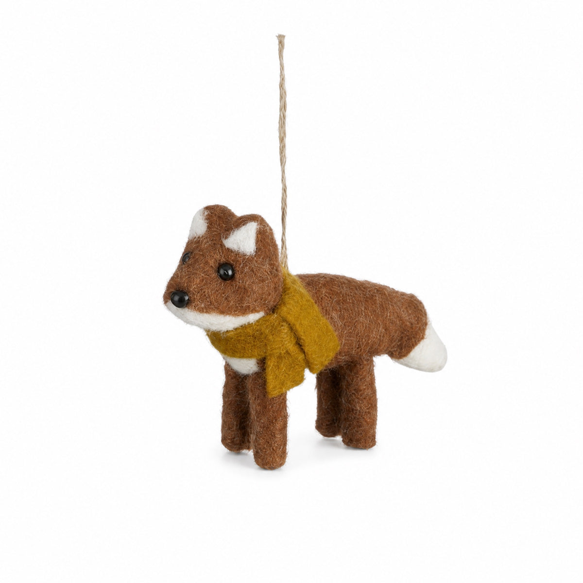 Foxes in felt/wool for hanging