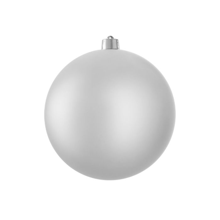 Stor julekugle mat sølv 25 cm i dia