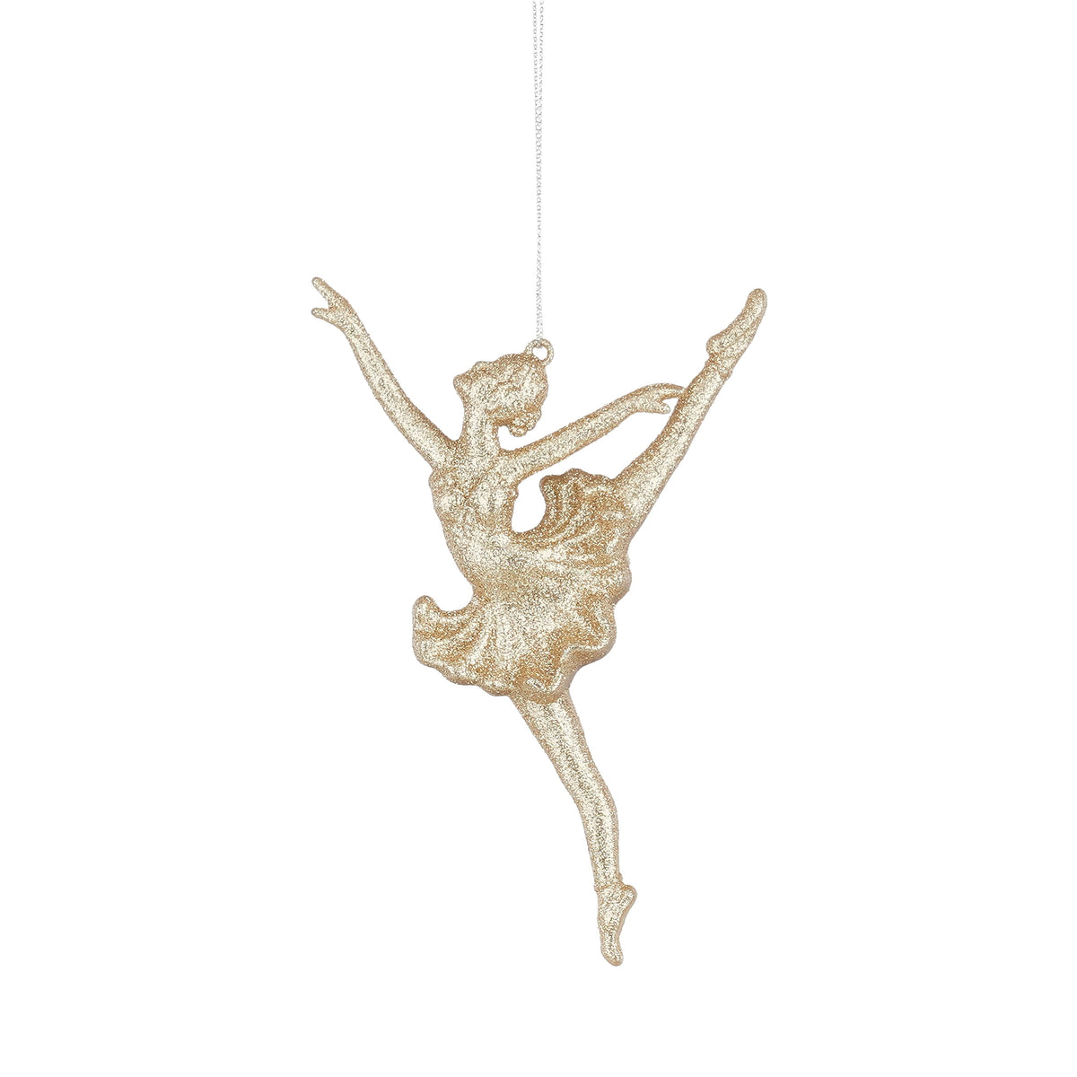 Ballerina med glitrende champagnefarvet ydre