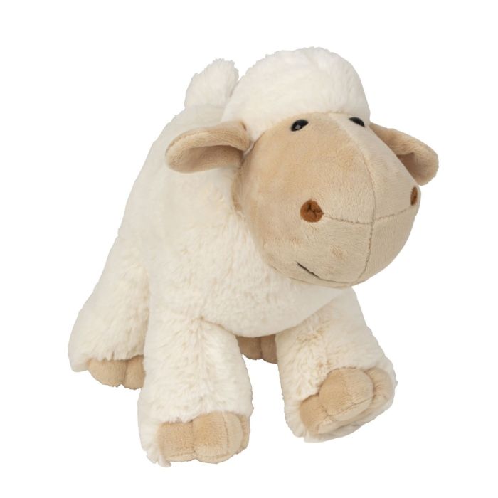 Stående hvidt plysfår 23 cm højt
