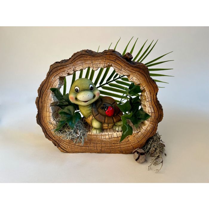 Skildpadde med mariehøne 11 cm høj