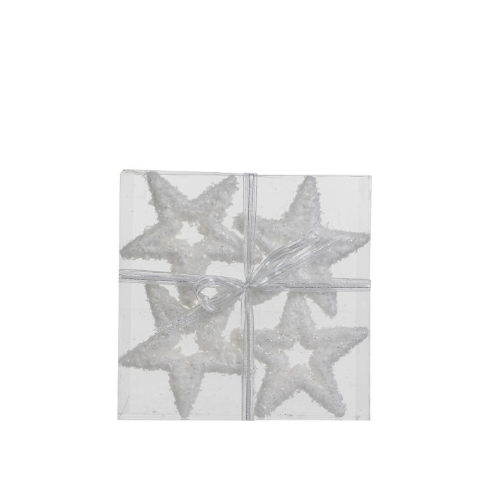 Flamingo Stjerner med sneglimmer 4-pak