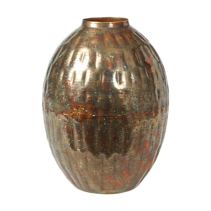 Vase med hamret struktur