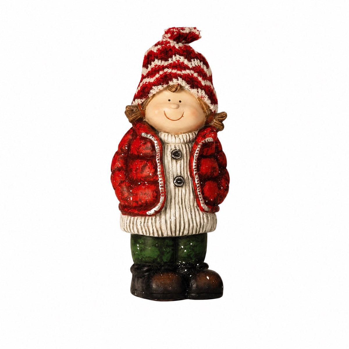 Winter children with knitted hats