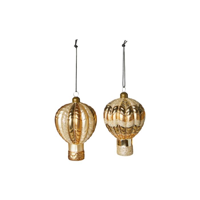 Luftballon guld grøn glitter