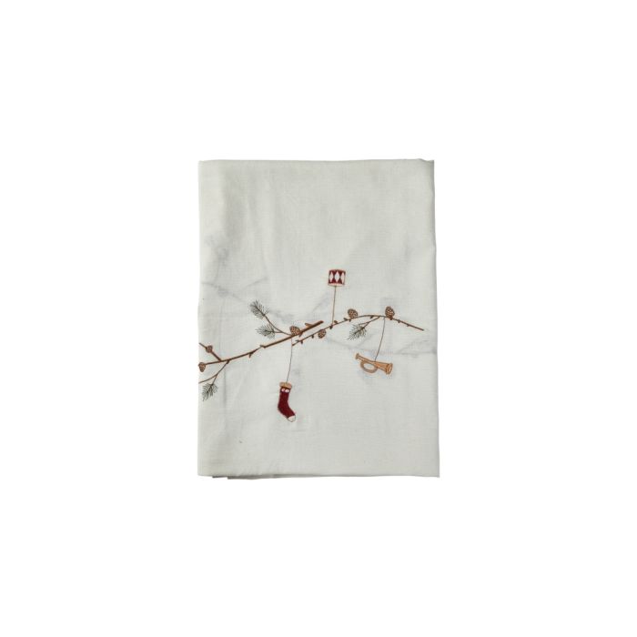 Juledug 140 cm x 240 cm hvid