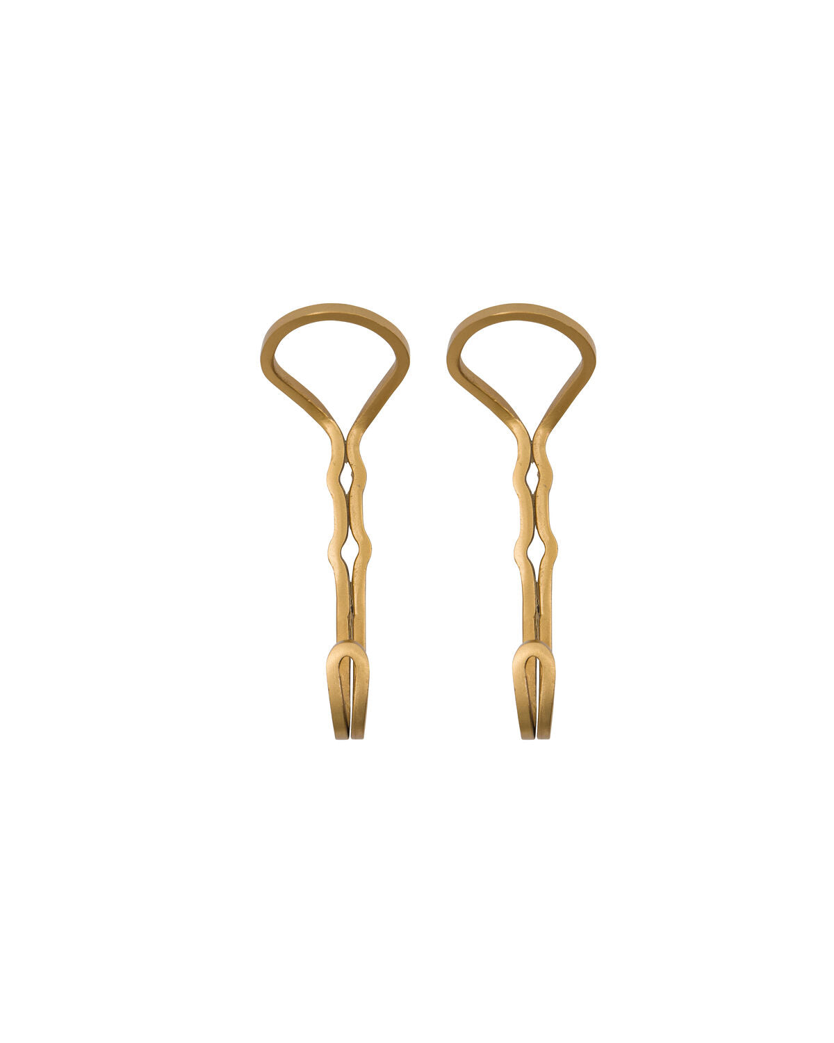 Yra hooks from House Doctor, iron with antique brass finish, twisted double-loop design, set of 2