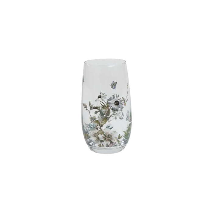 Speedtsberg højt drikkeglas med blomster