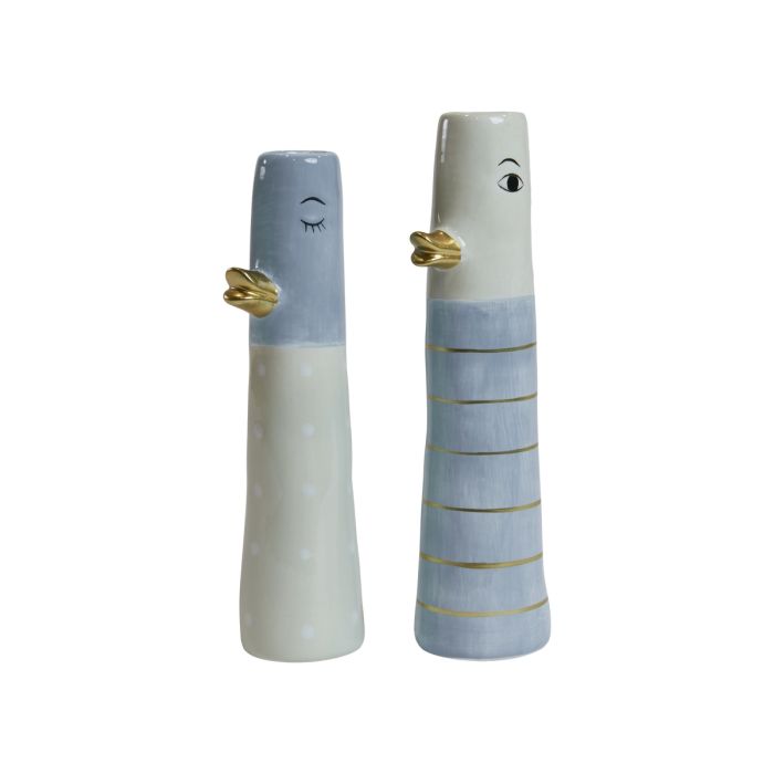 Vase and 18 cm lyseblå & lysegrå