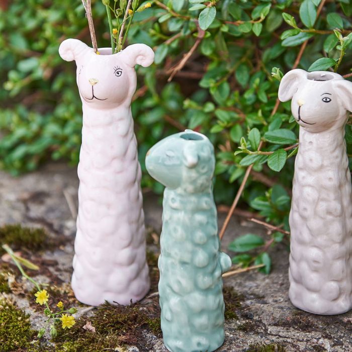 Vase får 15 cm rosa