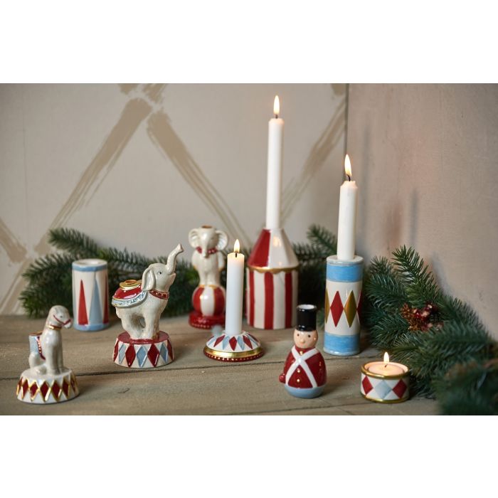 Hvide kertelys 18 cm højt 5-pak